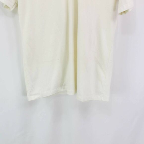 80s Vintage Mens '84 US Open Short Sleeve Polo Shirt White Blue Cream - Picture 7 of 11